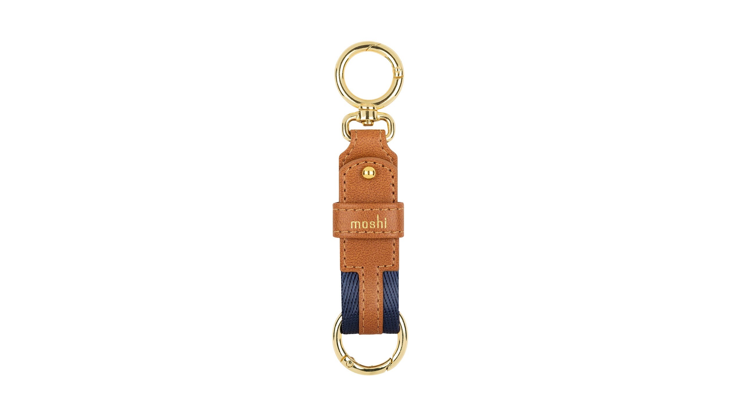 MOSHI Card Holders and Keychains Vegan Leather Key Ring porte-clés Noir ardoise