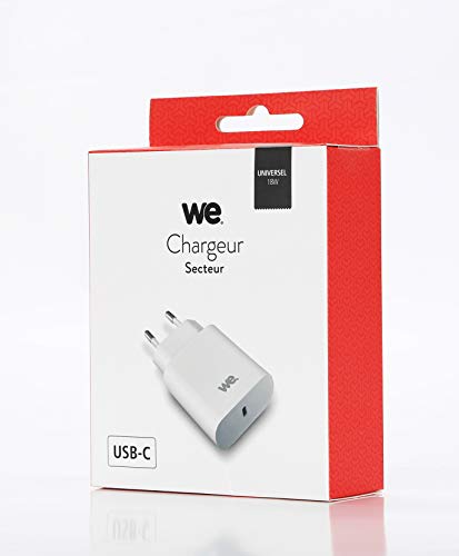 WE Chargeurs Chargeur secteur USB-C 18 W blanc Power Delivery