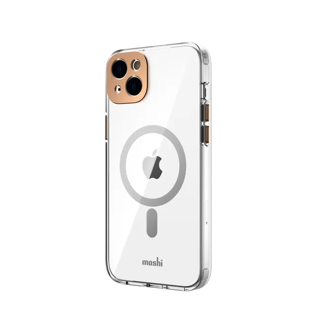 MOSHI Cases iGlaze Slim Hardshell Case coque iPhone 14 Pro Max argent lunaire MagSafe