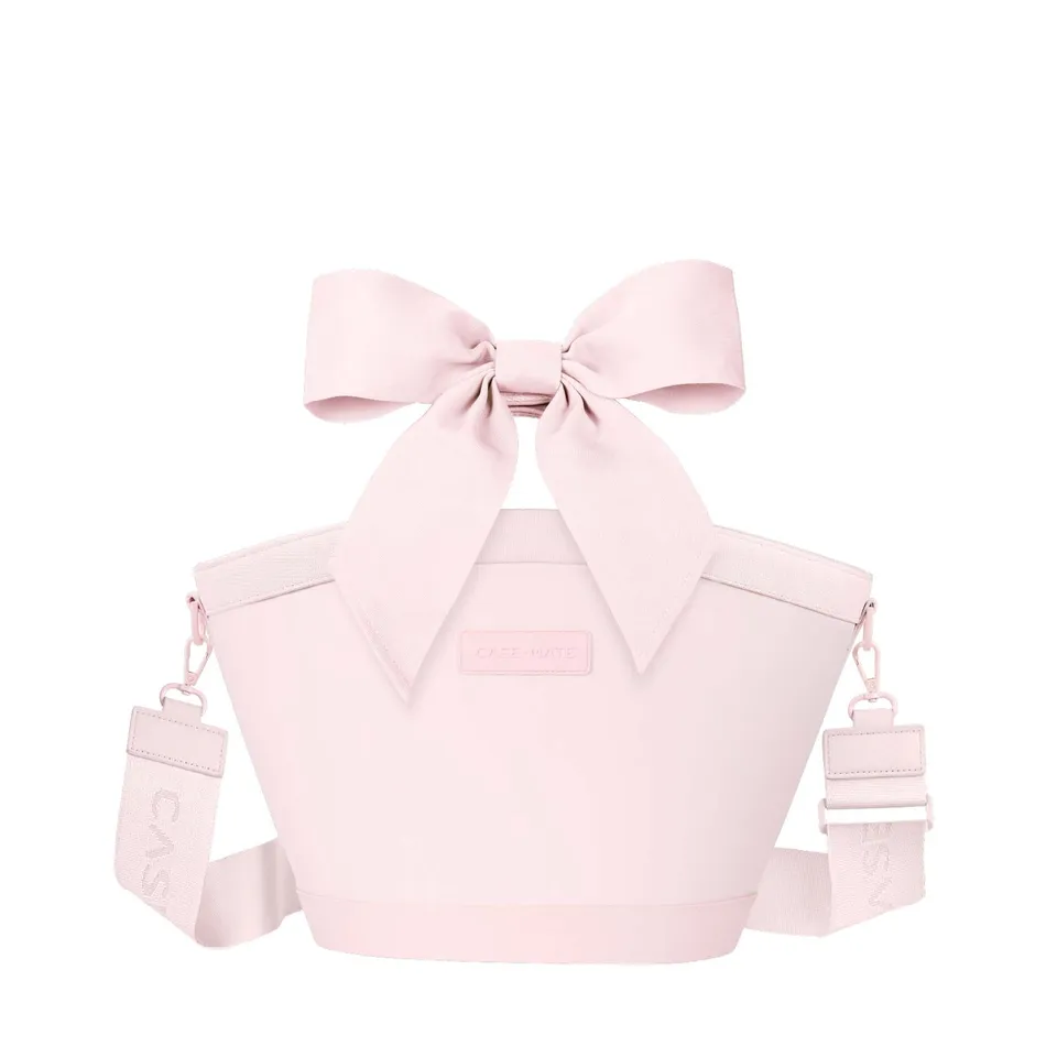 CASE-MATE Jelly Totes Jelly Cooler Tote sac isotherme 7 L Ballet Pink Bow et Tortoiseshell Bow isolé