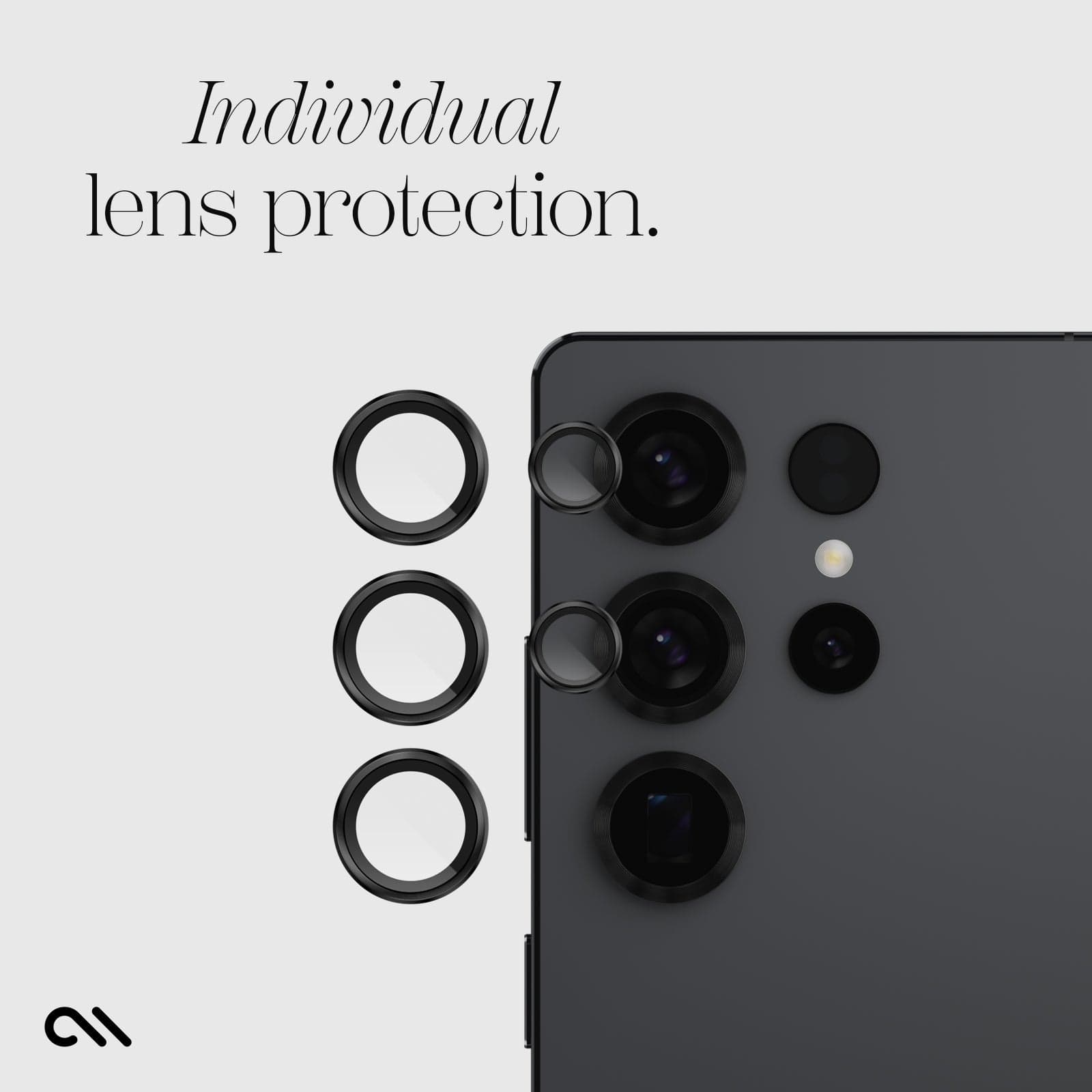 CASE-MATE Lens Protectors Camera Lens Protector protection caméra Galaxy S25 Ultra Midnight Black