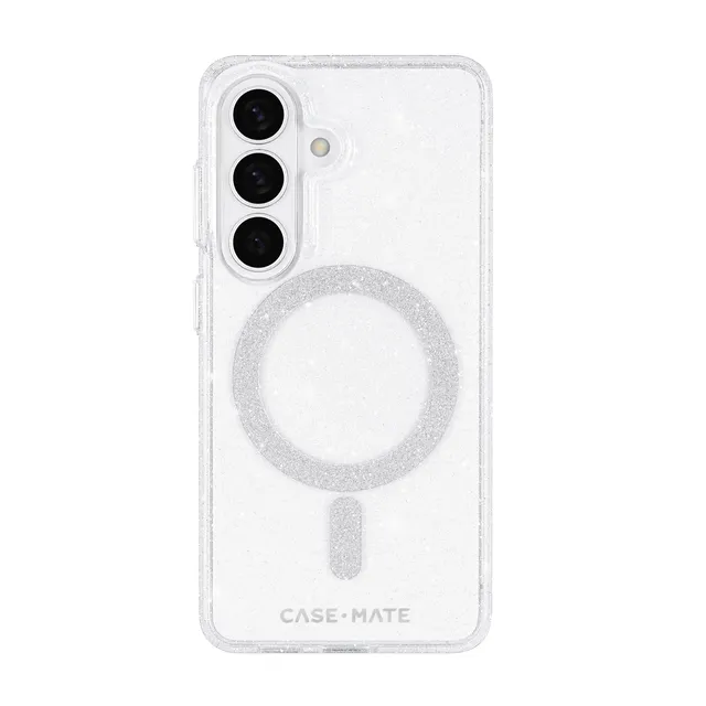 CASE-MATE Phone Cases Sheer Twinkle Silver with Magnet coque Galaxy S26 argentée