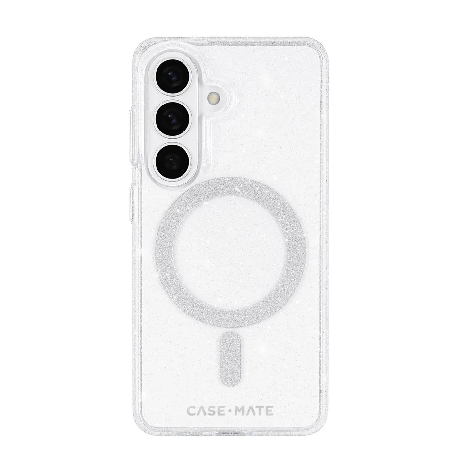 CASE-MATE Phone Cases Sheer Twinkle Silver with Magnet coque Galaxy S26 argentée