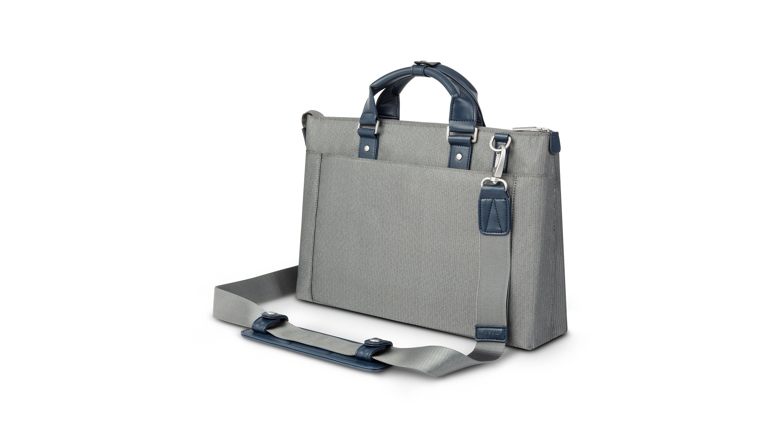 Moshi Bags Urbana Lite Slim Laptop Briefcase sacoche ordinateur 13 pouces Herringbone Blue