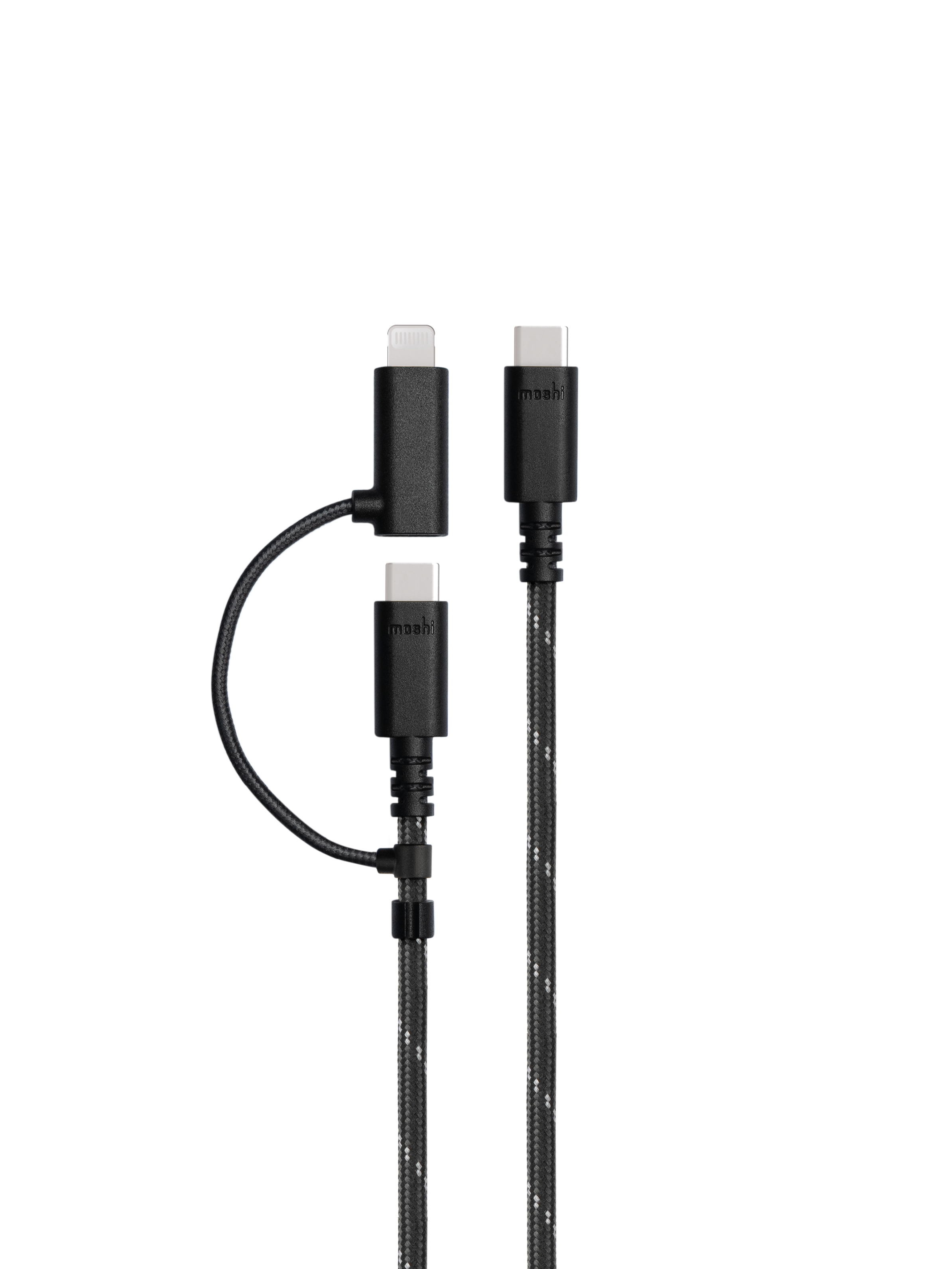 Moshi Cables and Adapters 2-in-1 USB-C to USB-C & Lightning Cable (1M) câble 1 m noir 60 W