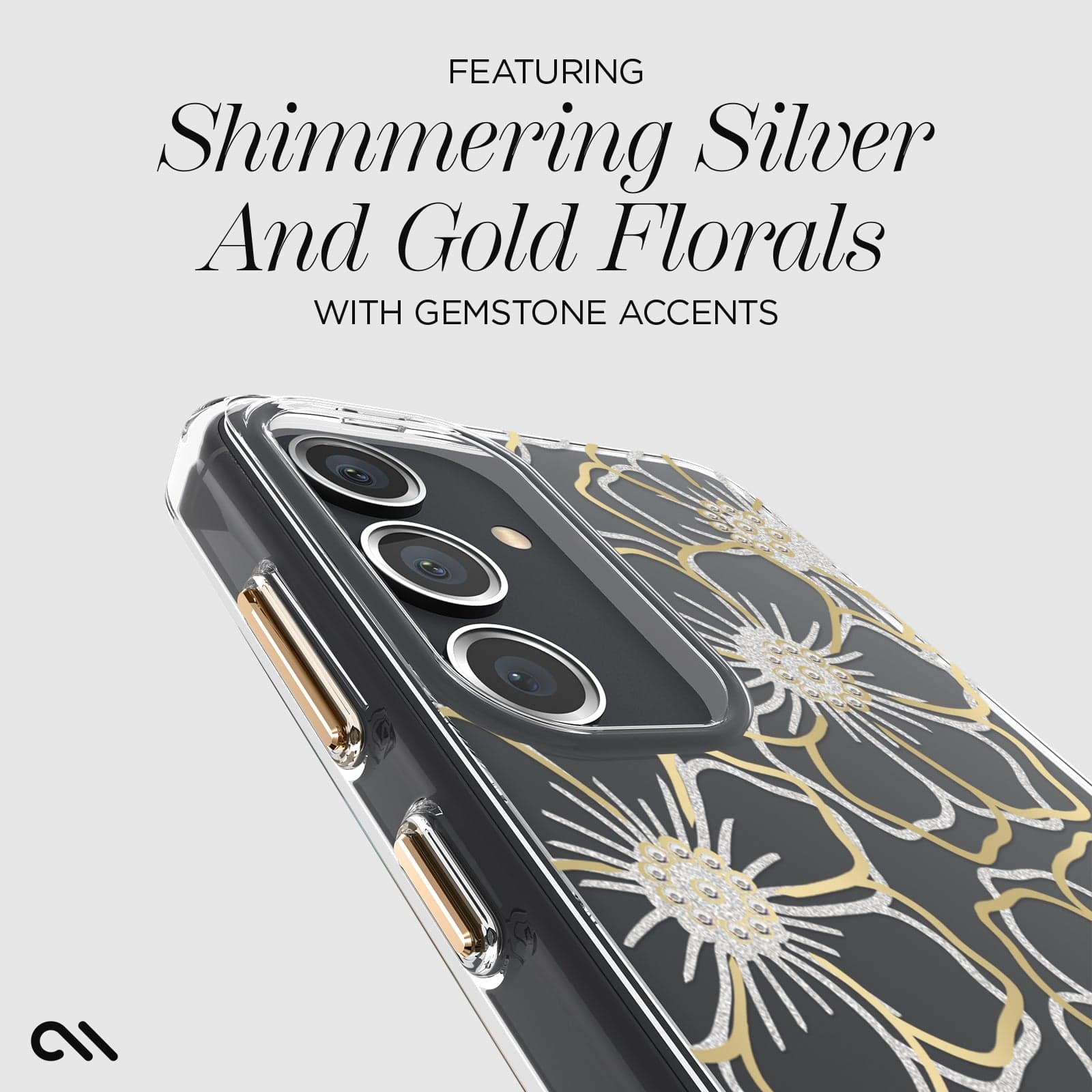 CASE-MATE Phone Cases Floral Gems Galaxy S24 coque fleurs
