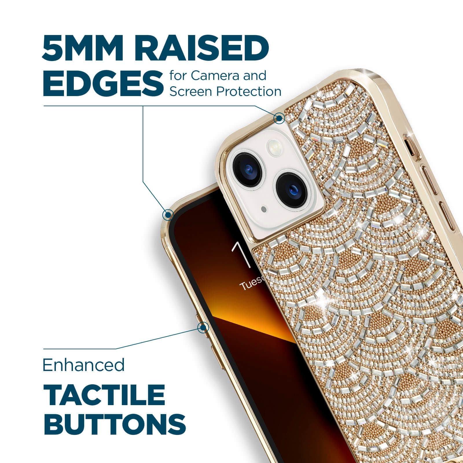 CASE-MATE Phone Cases Brilliance Chandelier coque iPhone 14 Plus cristaux