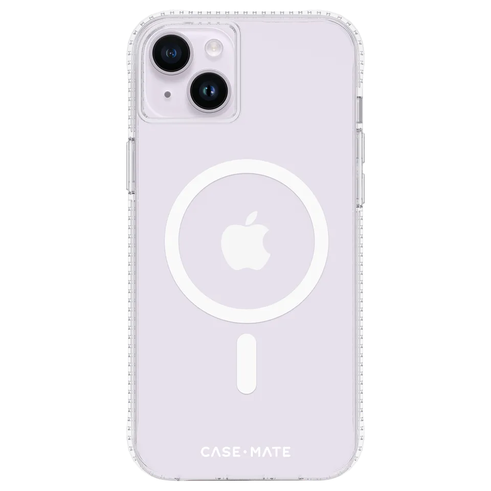 CASE-MATE Phone Cases Tough Clear Plus (MagSafe) coque iPhone 14 transparente recyclée