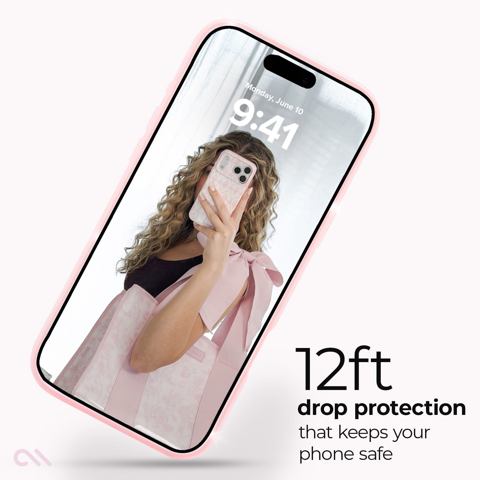CASE-MATE Phone Cases iPhone 18 Pro coque Sheer Twinkle Silver