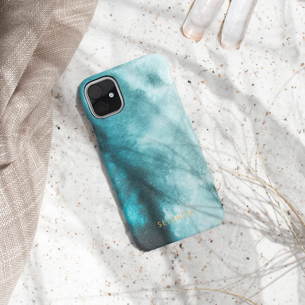 Selencia Maya coque arrière iPhone 12 et 12 Pro bleu air, Qi