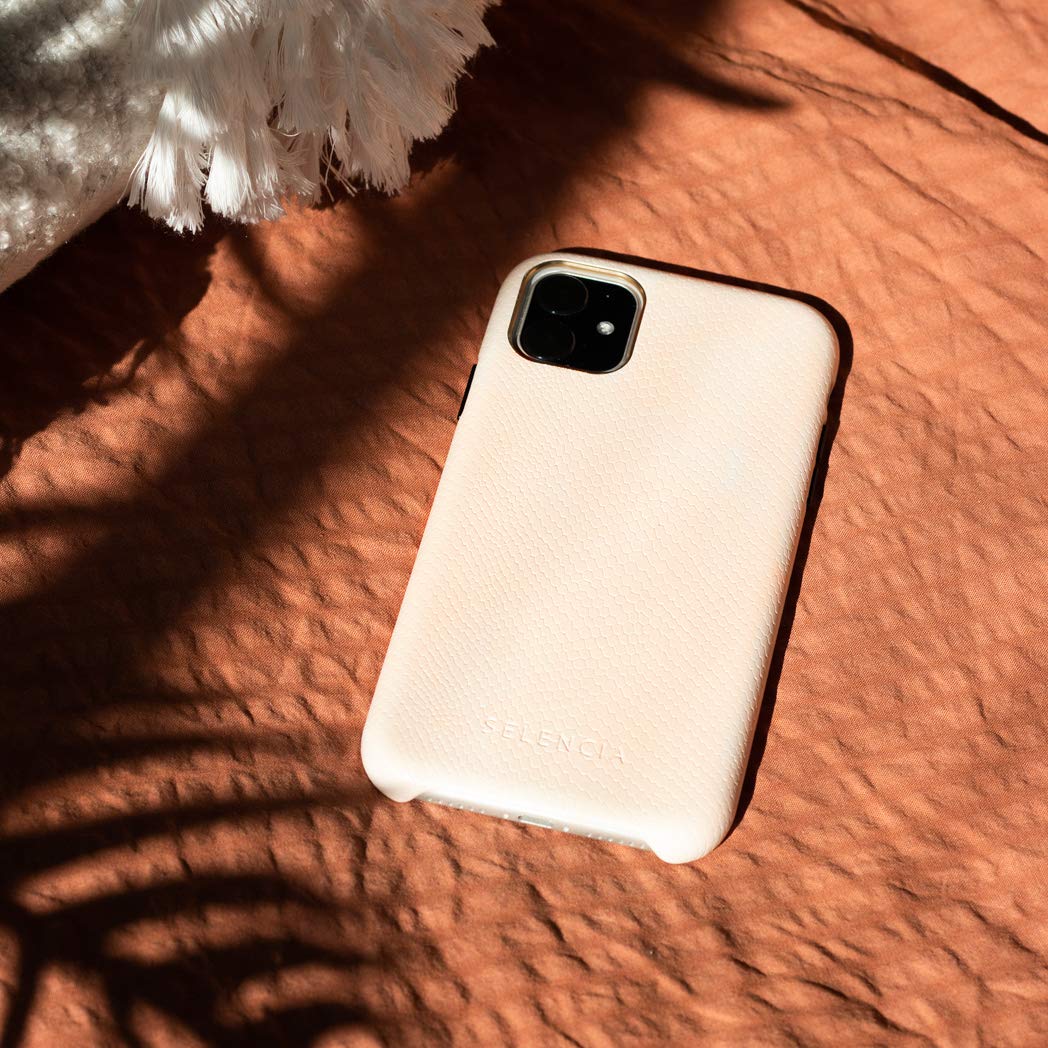 SELENCIA Gaia coque iPhone 11 blanche aspect serpent