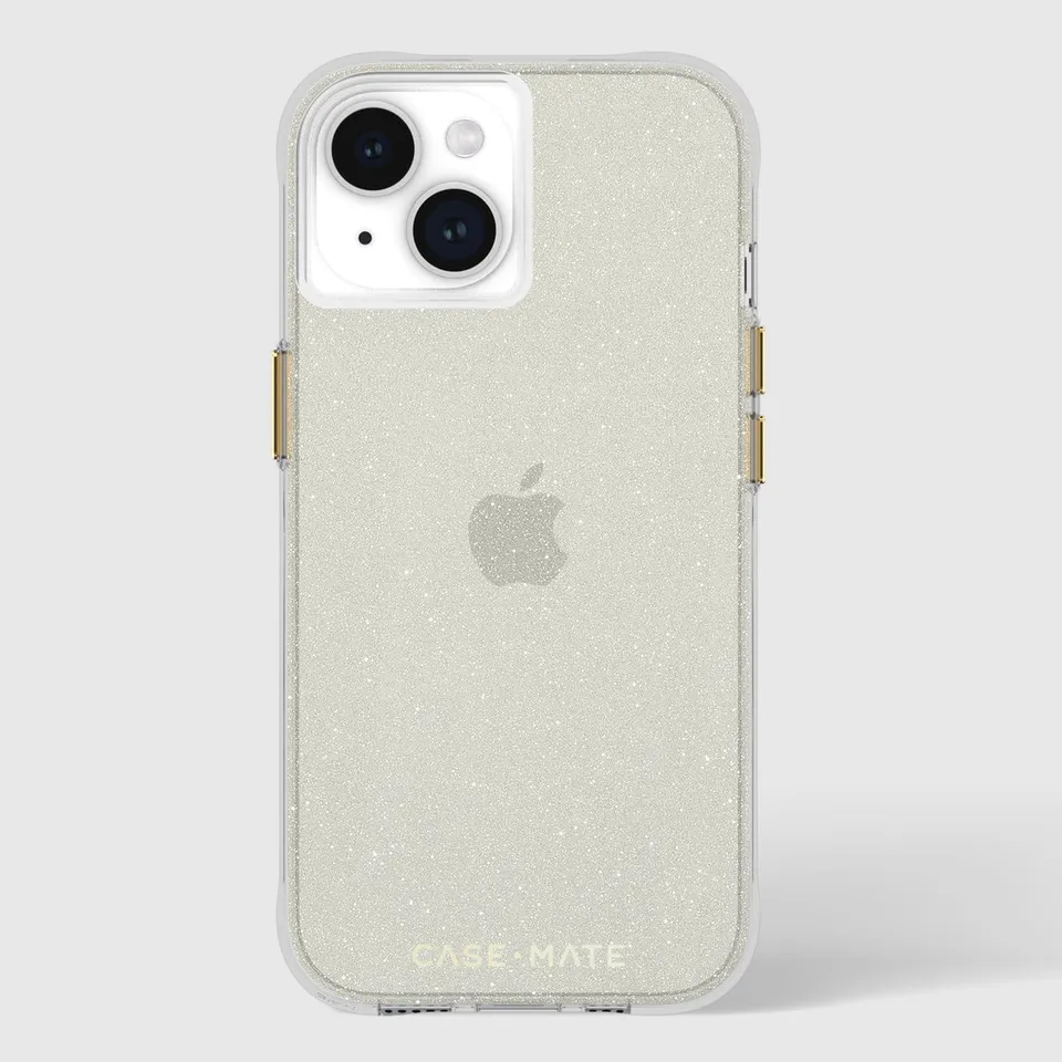 CASE-MATE Phone Cases Sheer Crystal Gold coque iPhone 15/14/13 dorée