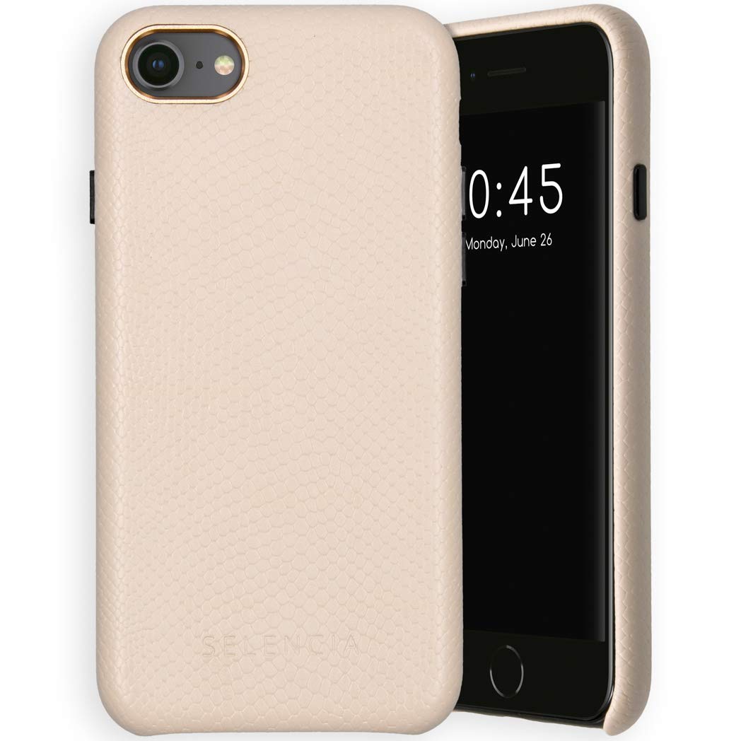 SELENCIA Gaia Snake coque iPhone SE 2020/8/7/6 blanche serpent Qi