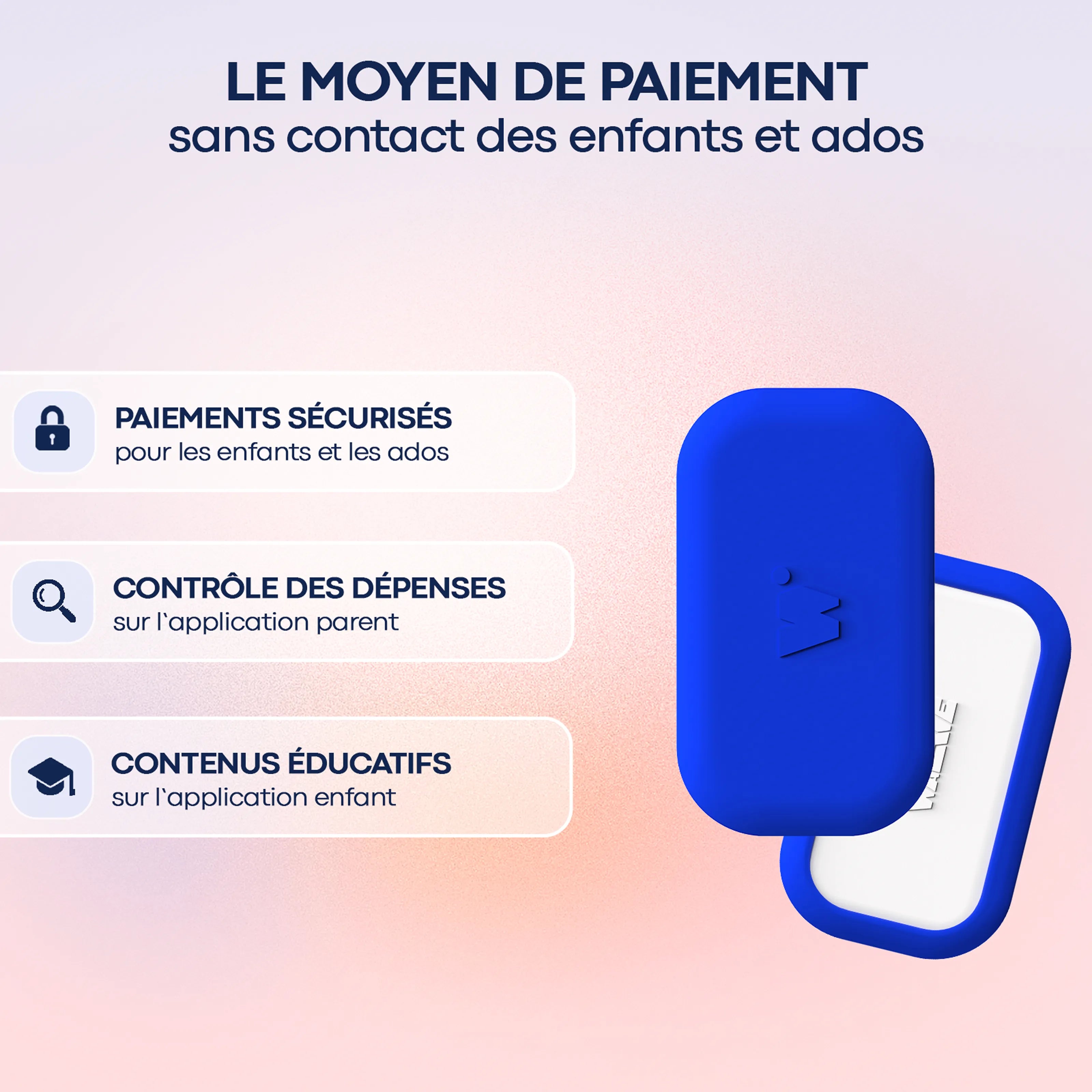 MoneyWalkie Tous les Walkies Walkie Bleu électrique paiement sans contact
