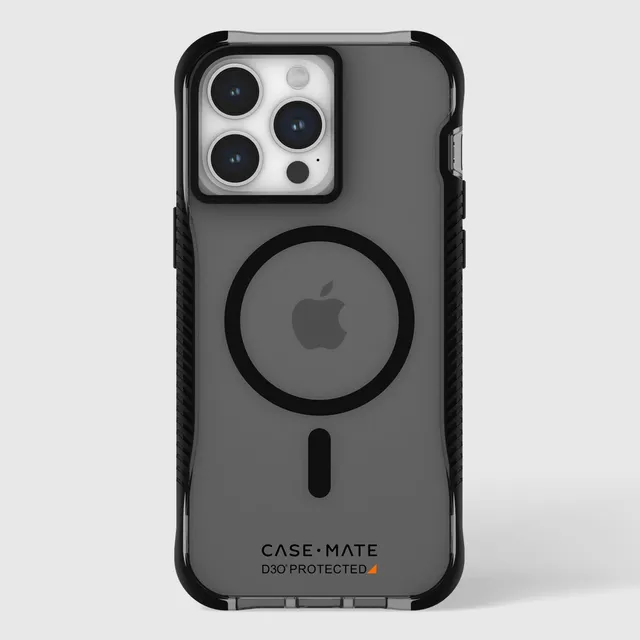 CASE-MATE Phone Cases Tough Grip D3O® Black MagSafe iPhone 15 Pro Max coque noire antichoc