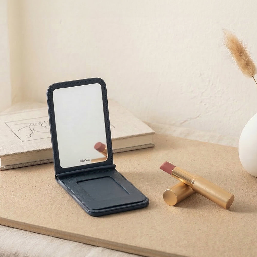 Moshi Accessories Magnetic Mirror Wallet Stand porte-cartes miroir et support Foggy Gray