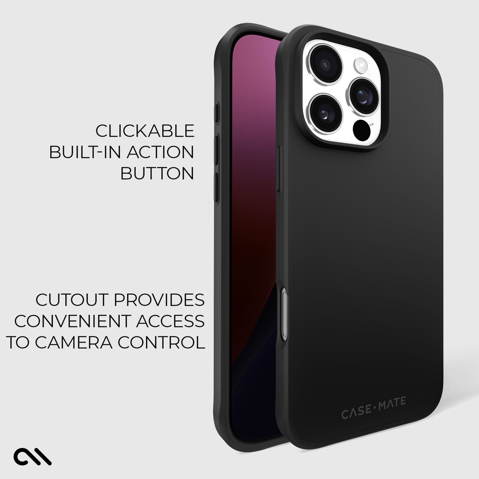 CASE-MATE Phone Cases Tough Black MagSafe coque iPhone 16 Pro Max noire antichoc