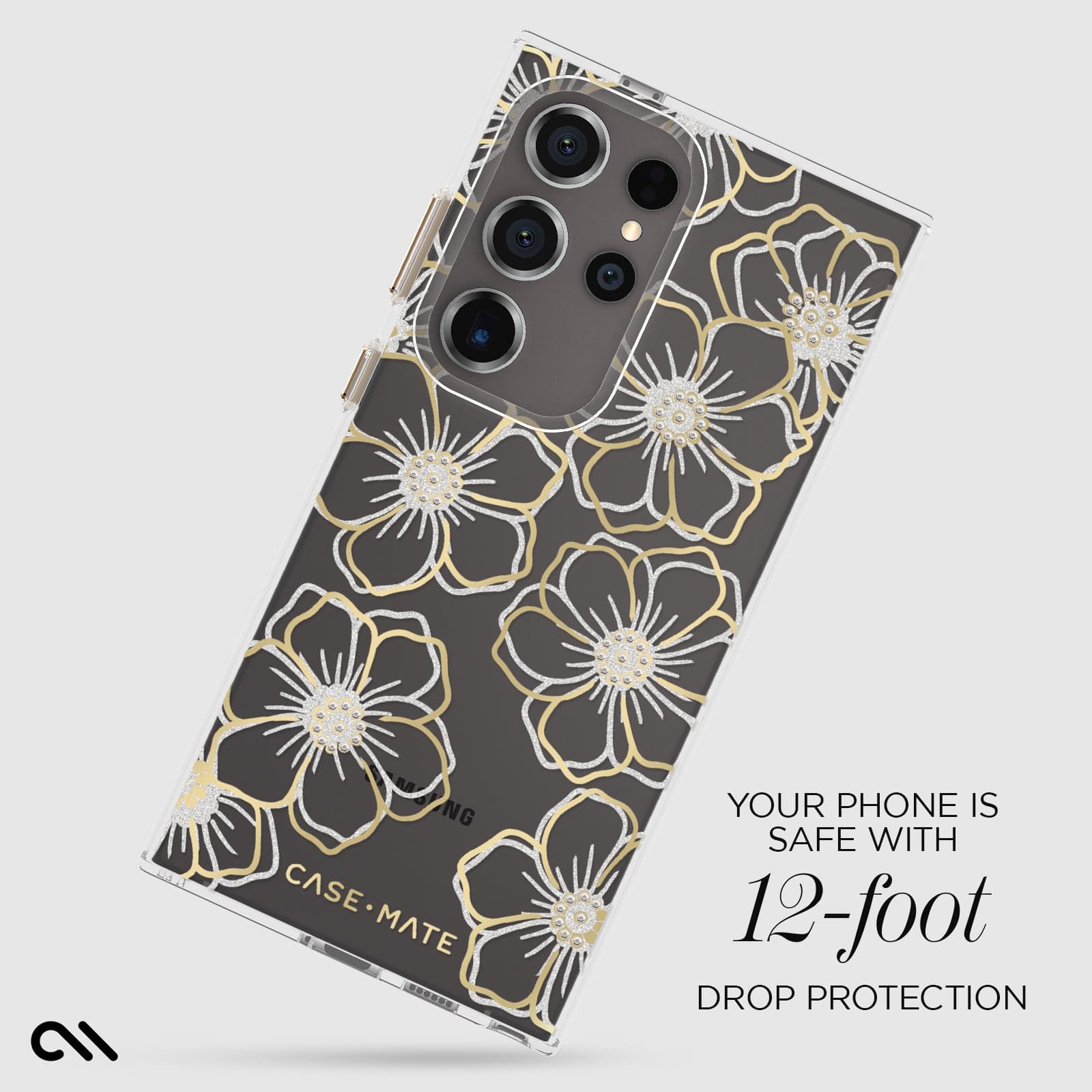 CASE-MATE Phone Cases Floral Gems coque Galaxy S24 Ultra motif floral
