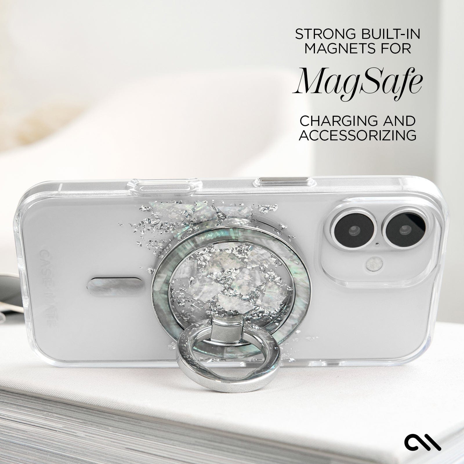 CASE-MATE Touch of Pearl MagSafe iPhone 16 coque nacrée