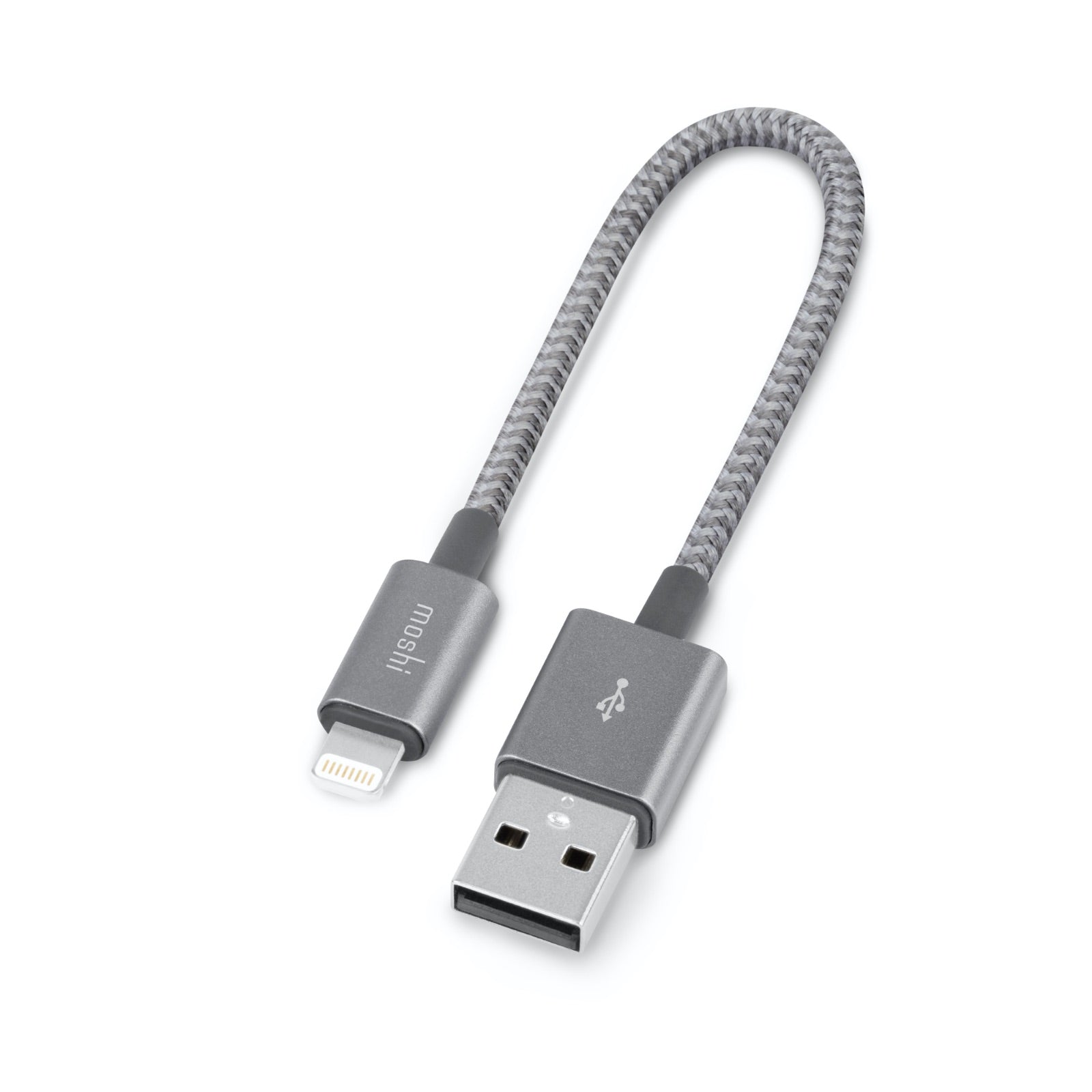 MOSHI Integra USB-A to Lightning Charge & Sync Cable câble Lightning 0,25 m gris titane