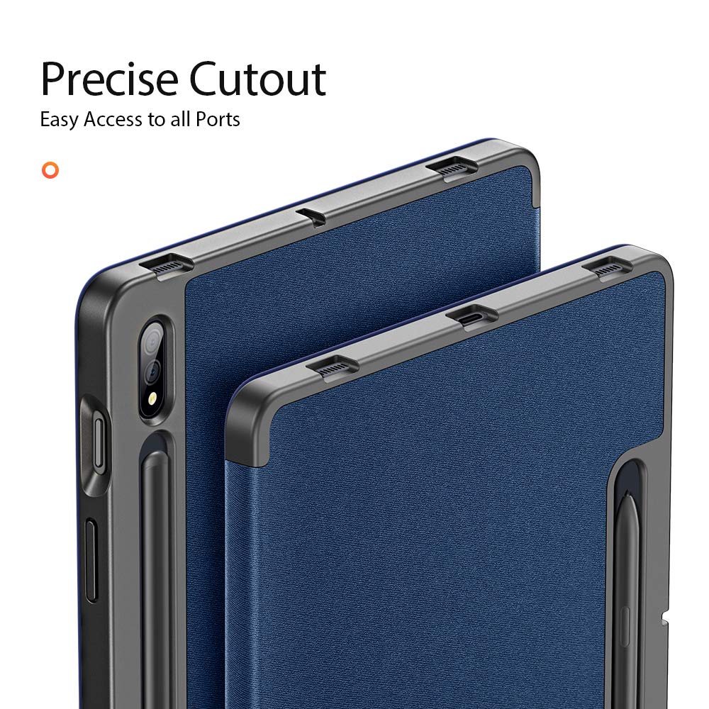 Dux Ducis Domo Series étui Tab S8+ S7 FE S7+ bleu support
