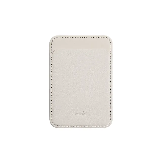 Moshi Wallets Magnetic Slim Wallet (MagSafe & Qi2 Compatible) - Mist Haven Edition portefeuille magnétique gris