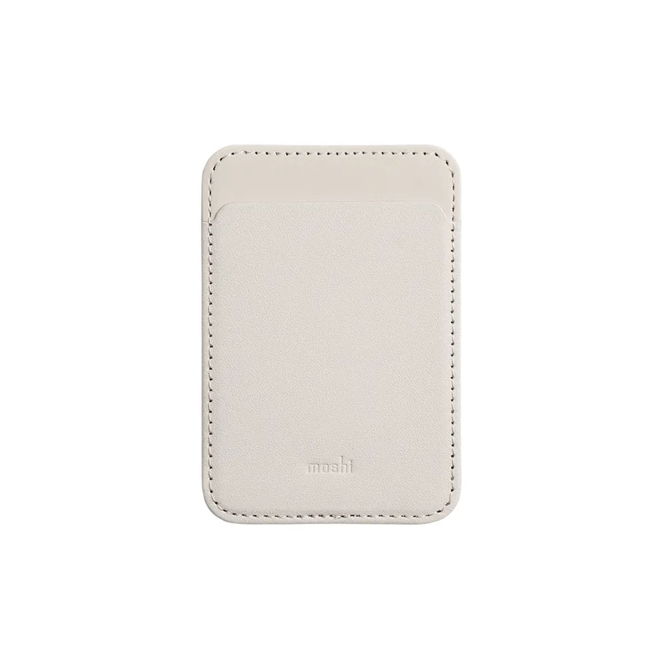 Moshi Wallets Magnetic Slim Wallet (MagSafe & Qi2 Compatible) - Mist Haven Edition portefeuille magnétique gris