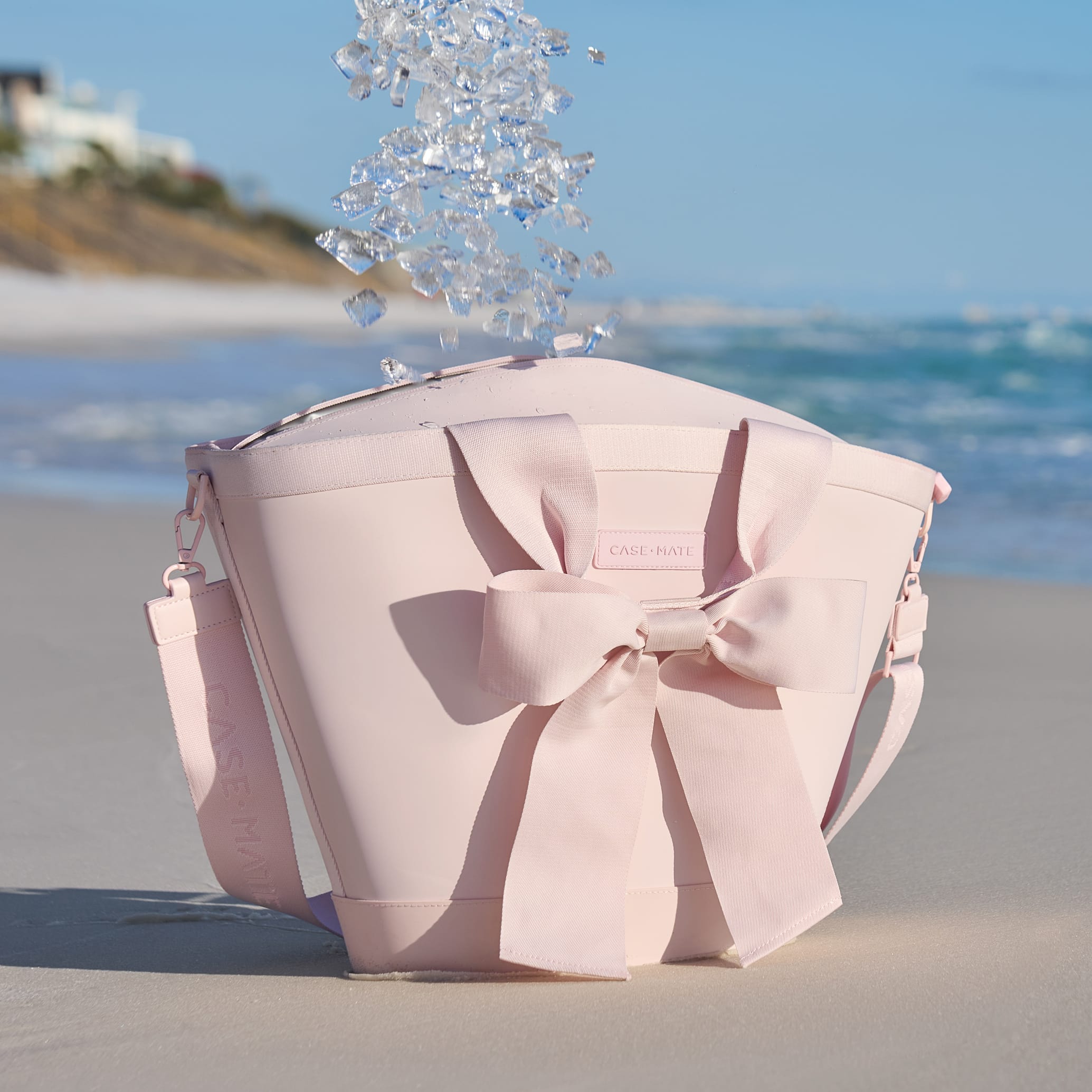 CASE-MATE Jelly Totes Jelly Cooler Tote 12L sac glacière Ballet Pink Bow irisé isolant
