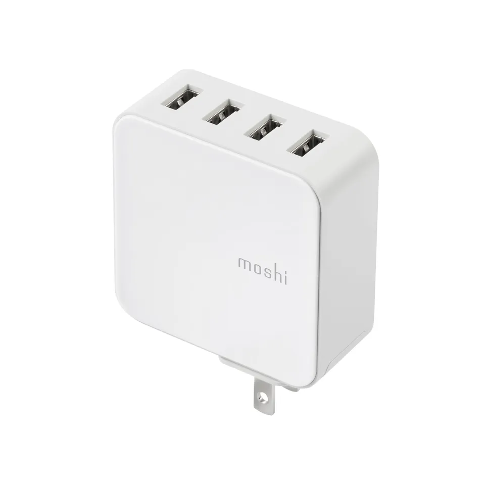 MOSHI Chargers ProGeo 4-Port USB-A Travel Charger chargeur USB 35 W EU 4 ports compact