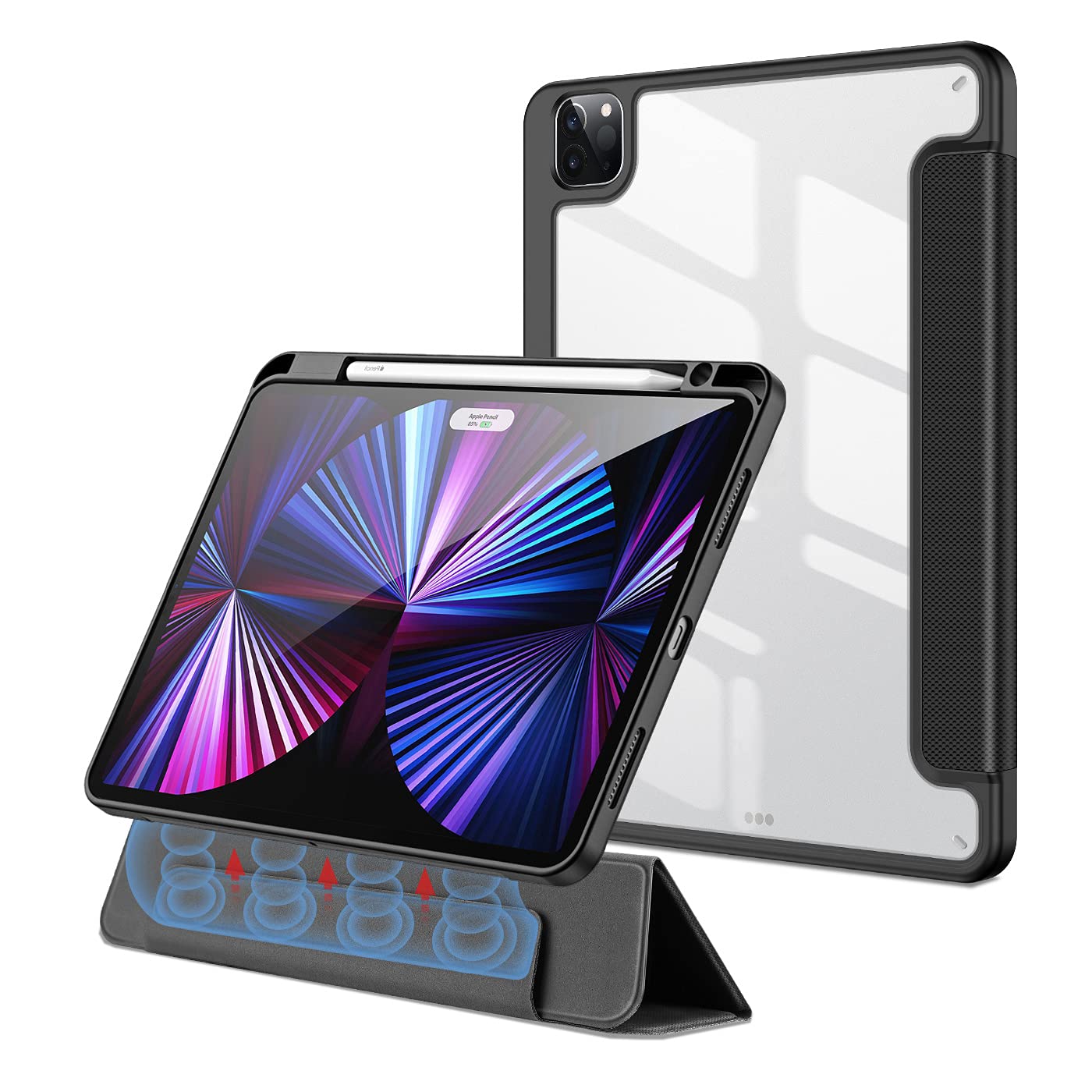 Dux Ducis Magi Series coque iPad Pro 12,9 pouces noire détachable