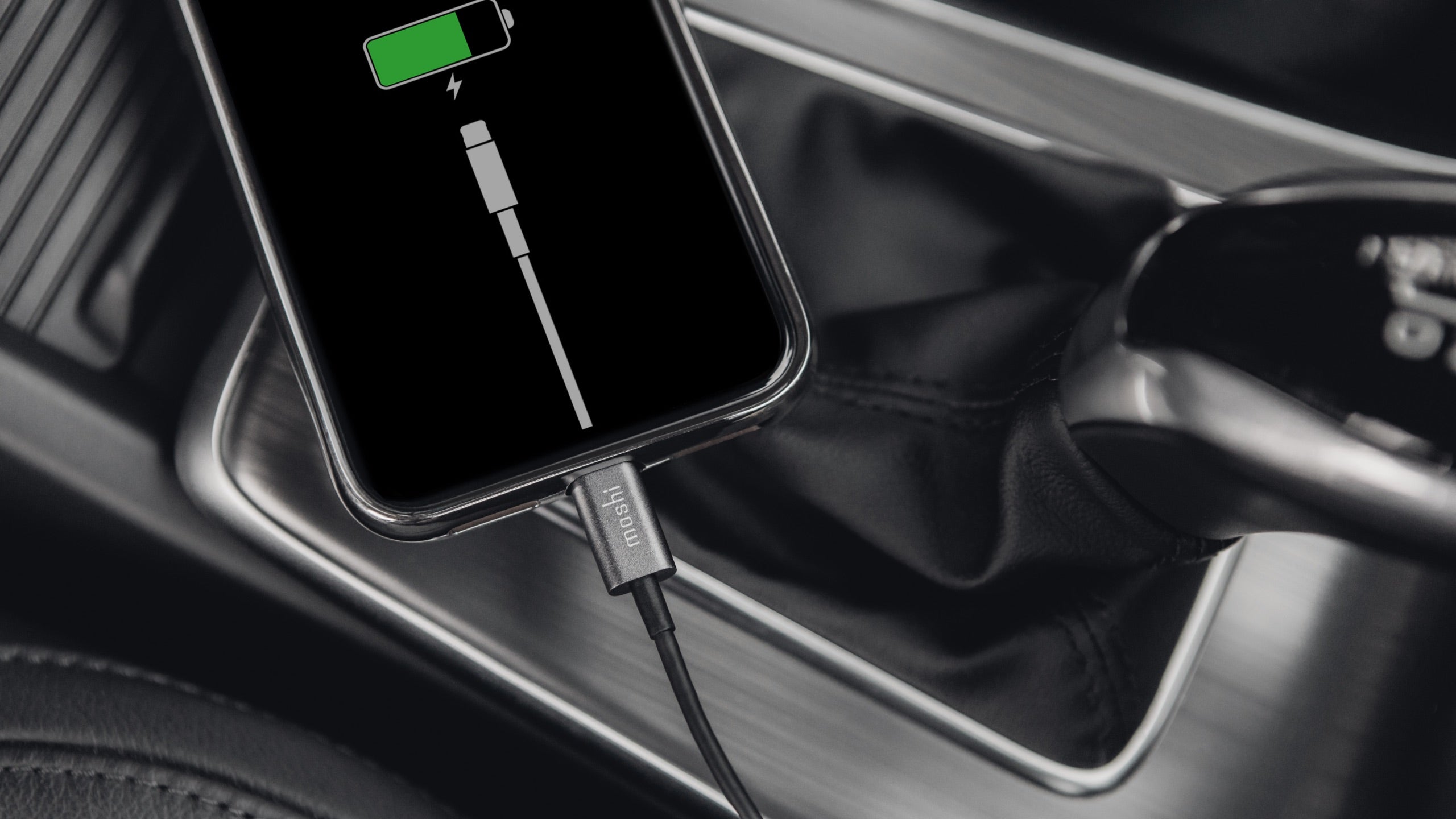 MOSHI Cables and Adapters USB-A to Lightning Charge & Sync Cable câble 3 m noir
