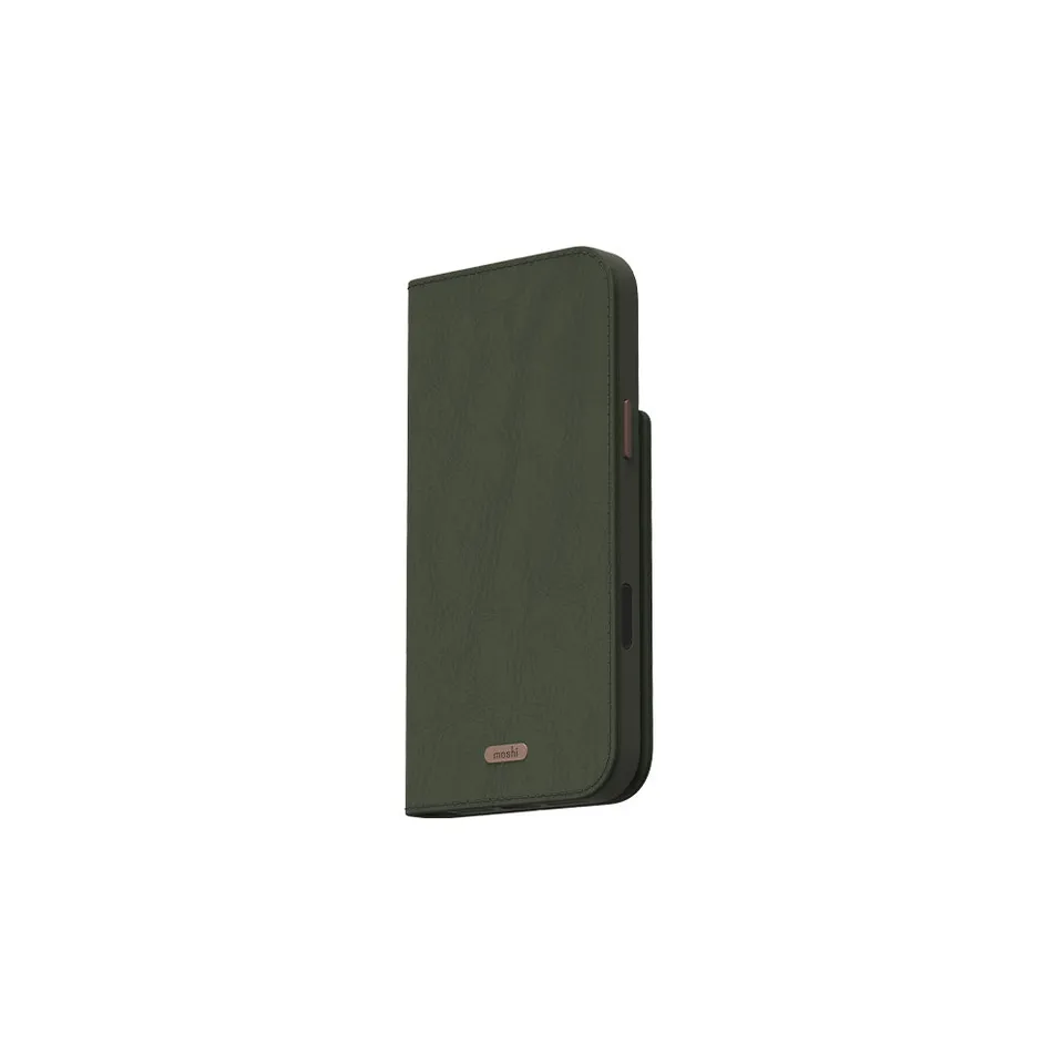 MOSHI Cases Overture Case with Detachable Magnetic Wallet coque iPhone 18 Pro vert mousse
