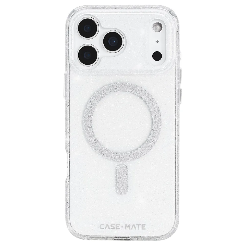 CASE-MATE Phone Cases Sheer Twinkle Silver MagSafe coque iPhone 17 Pro Max argent