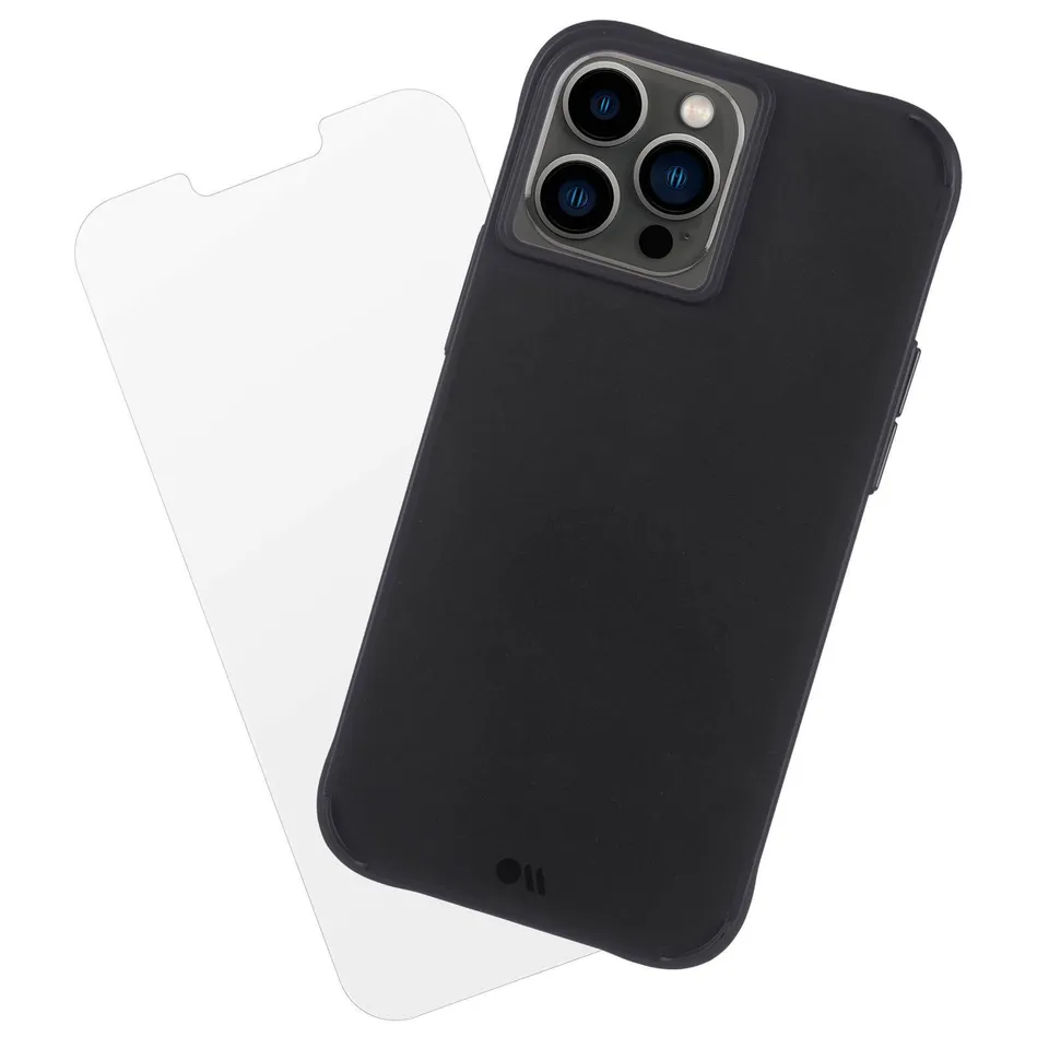 CASE-MATE Phone Cases Tough Black coque iPhone 13 Pro noire avec protection écran