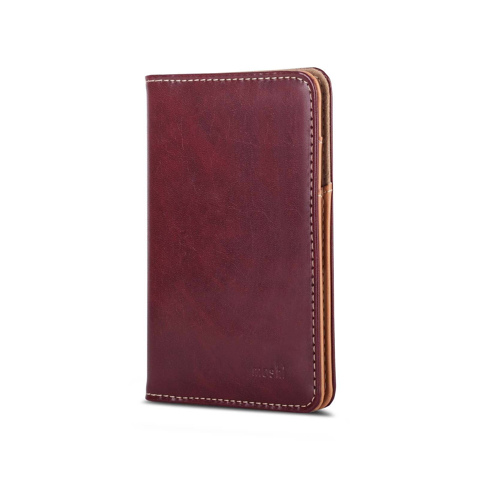 MOSHI Card Holders and Keychains Vegan Leather Passport Holder porte-passeport Oak Brown