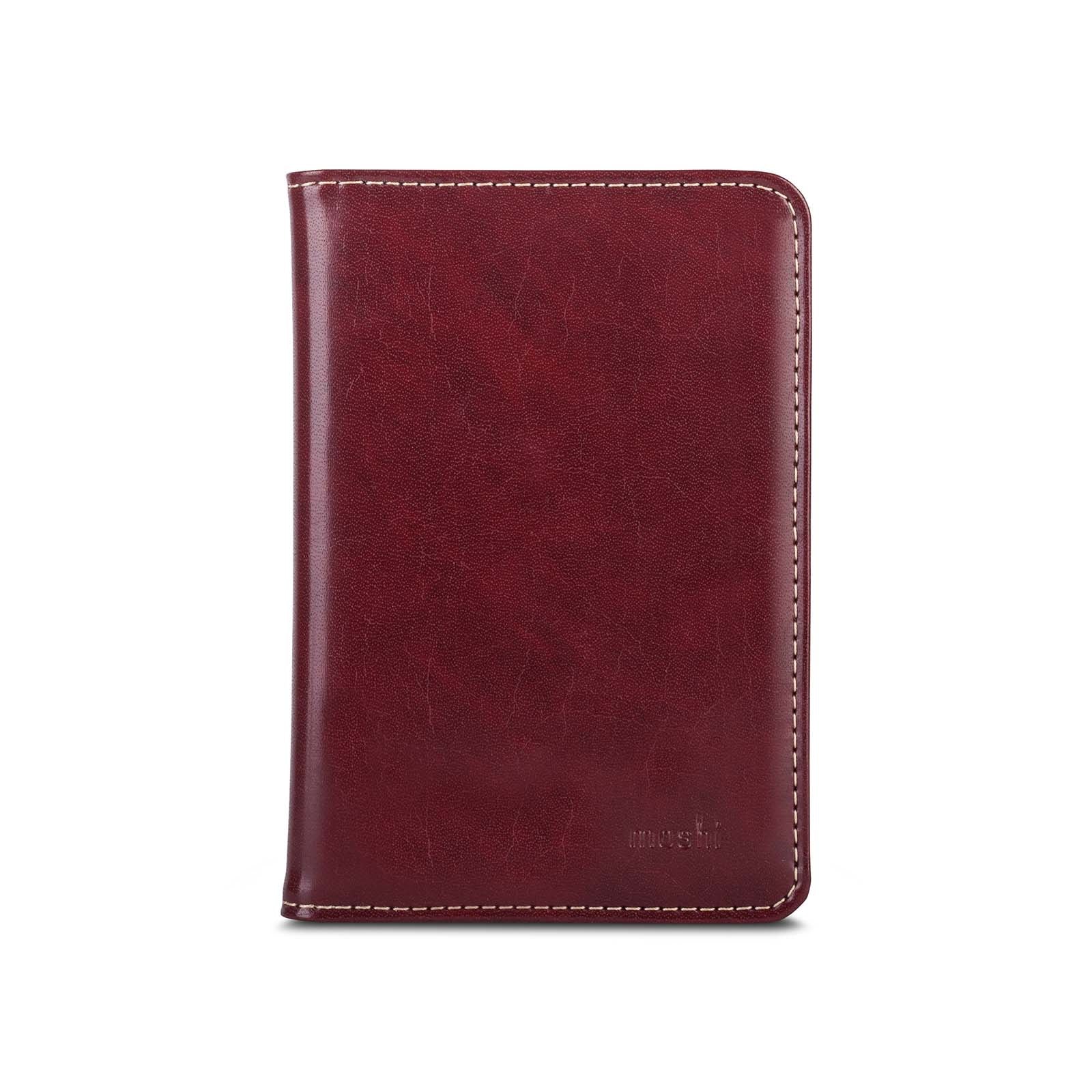 MOSHI Card Holders and Keychains Vegan Leather Passport Holder porte-passeport Oak Brown