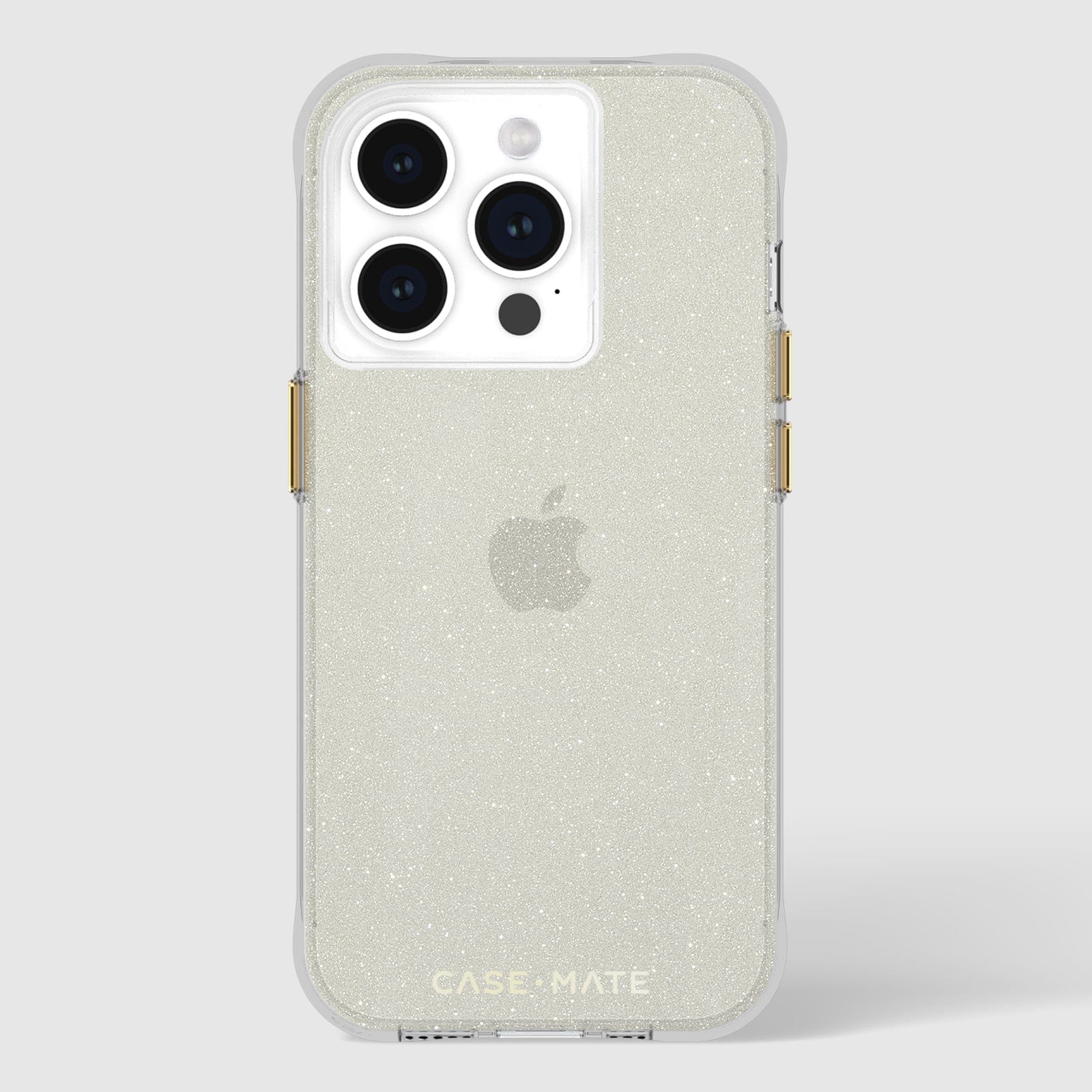 CASE-MATE Phone Cases Sheer Crystal Gold coque iPhone 15 Pro dorée antichoc