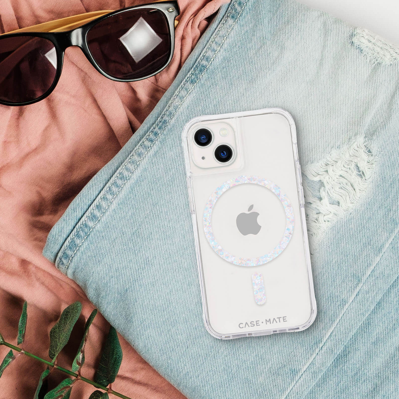 CASE-MATE Phone Cases Clear Twinkle Diamond coque iPhone 14 Plus MagSafe transparente