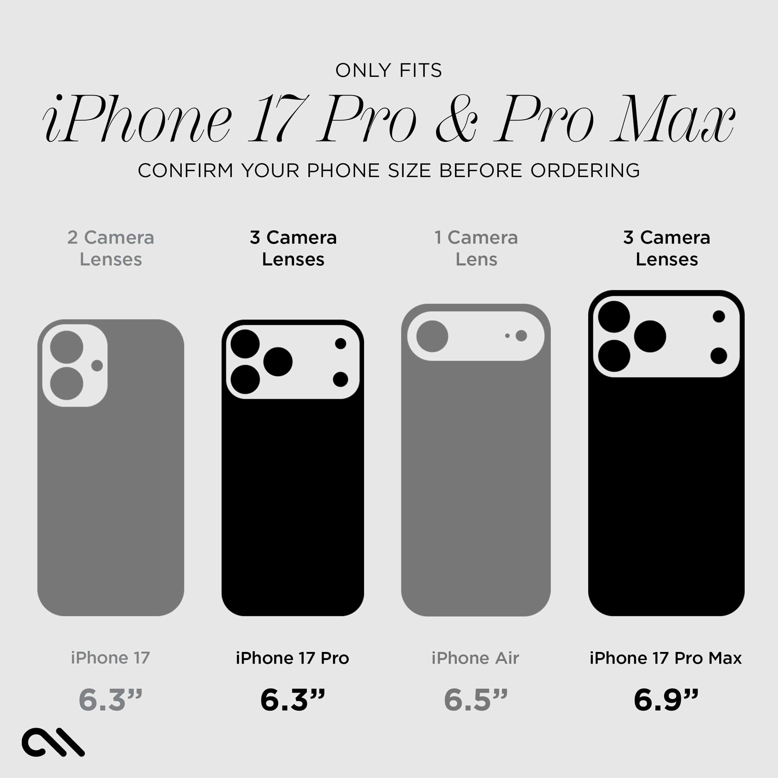CASE-MATE Lens Protectors Camera Lens Protector Twinkle protection caméra iPhone 17 Pro / 17 Pro Max