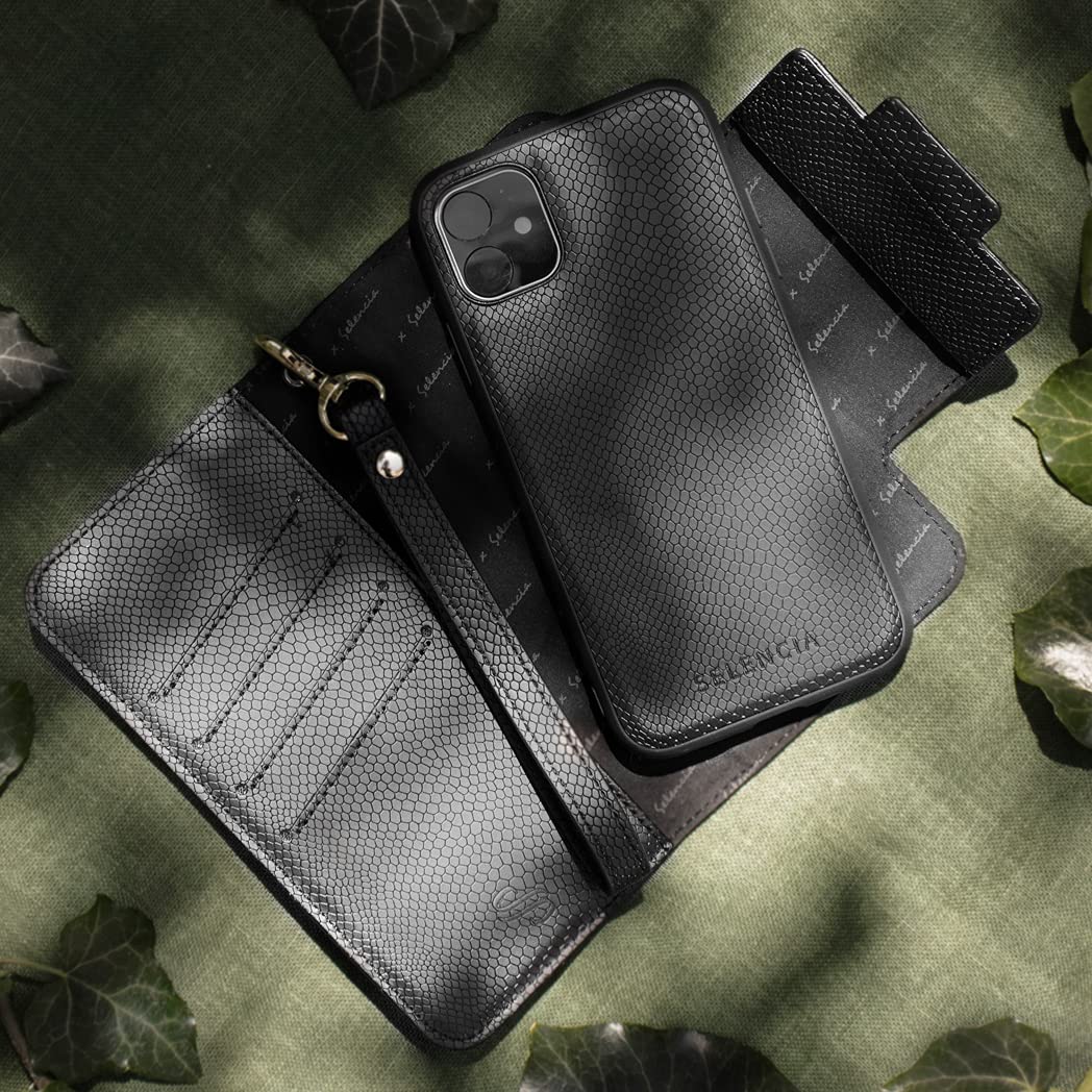 SELENCIA Llyr étui à rabat 2 en 1 iPhone 11 Pro serpent 4 cartes