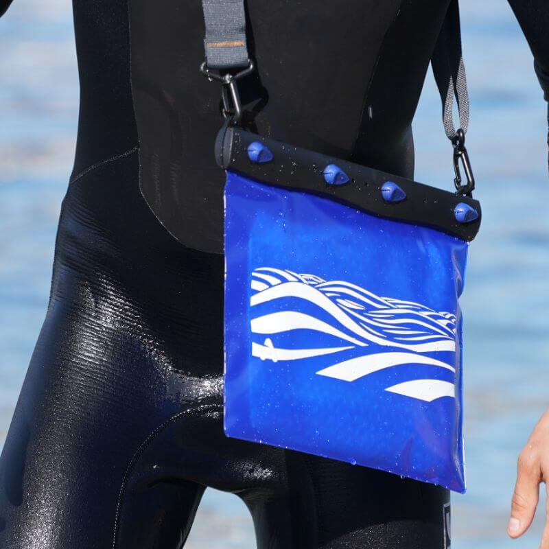 Aquapac Travel, Multi-Purpose & Storage Waterproof Shoulder Case Large Blue Wave IPX8