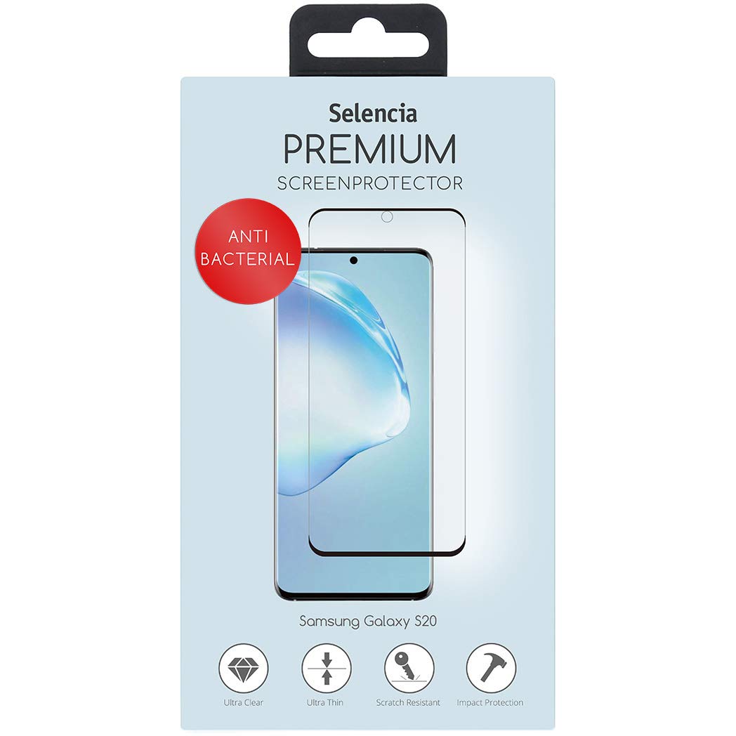SELENCIA Protection d'écran Galaxy S20, verre trempé antibactérien