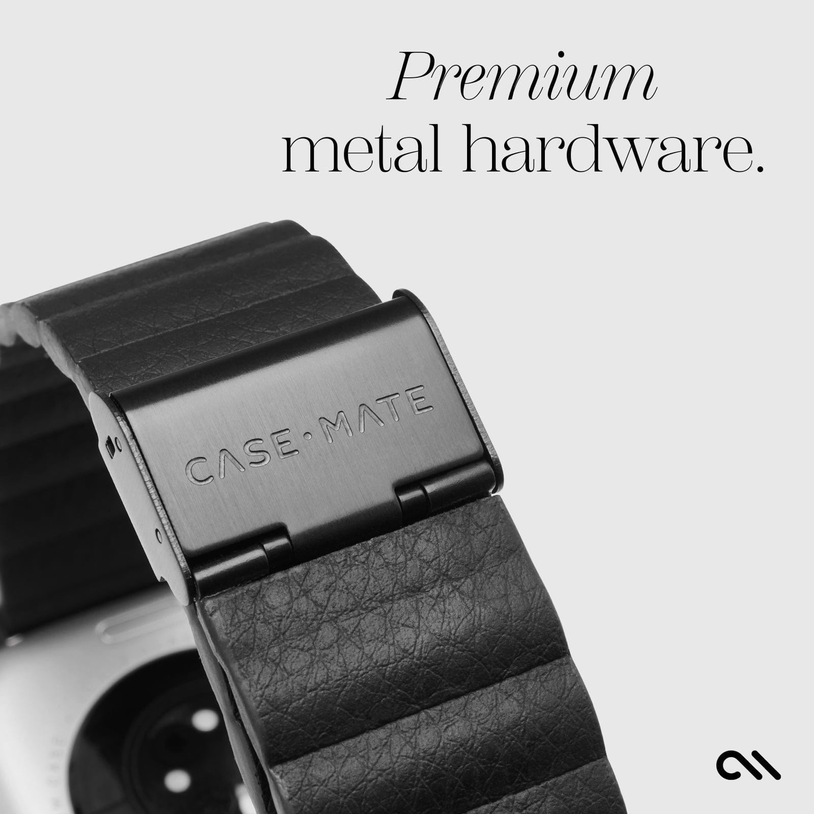CASE-MATE Apple Watch Bands & Bumpers Signature Ridge Band bracelet noir 42-49 mm réglable