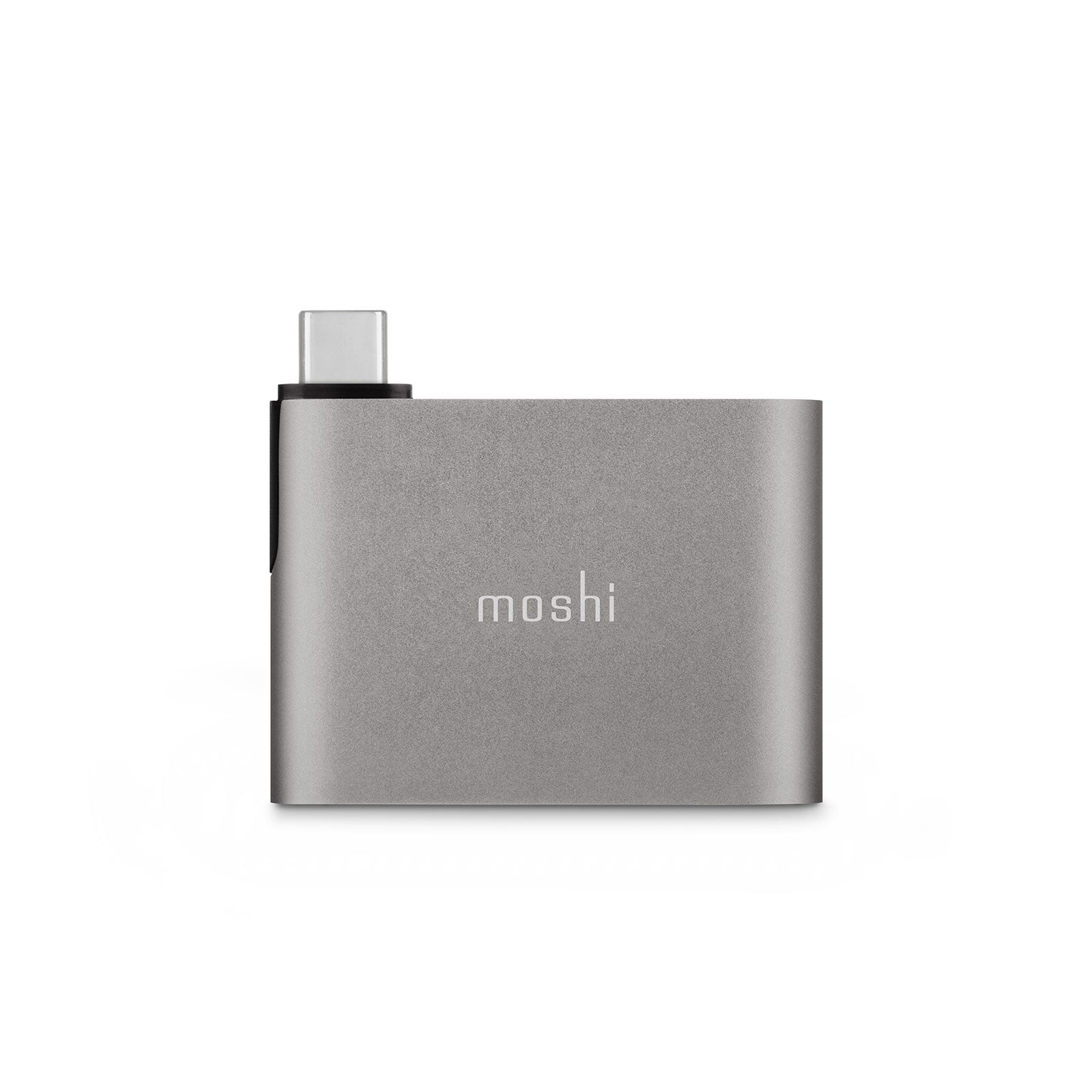 MOSHI Cables and Adapters Compact USB-C to HDMI Adapter with USB PD Pass-Through Charging adaptateur HDMI gris titane 4K