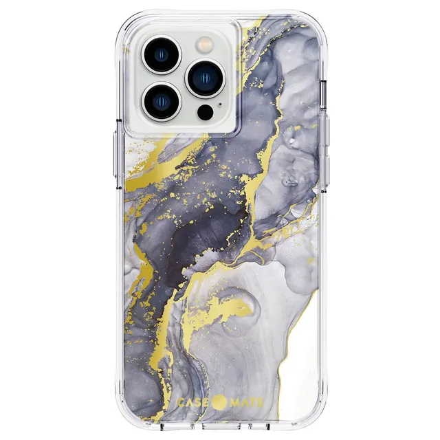 CASE-MATE Phone Cases Navy Marble coque iPhone 13 Pro bleu antichoc