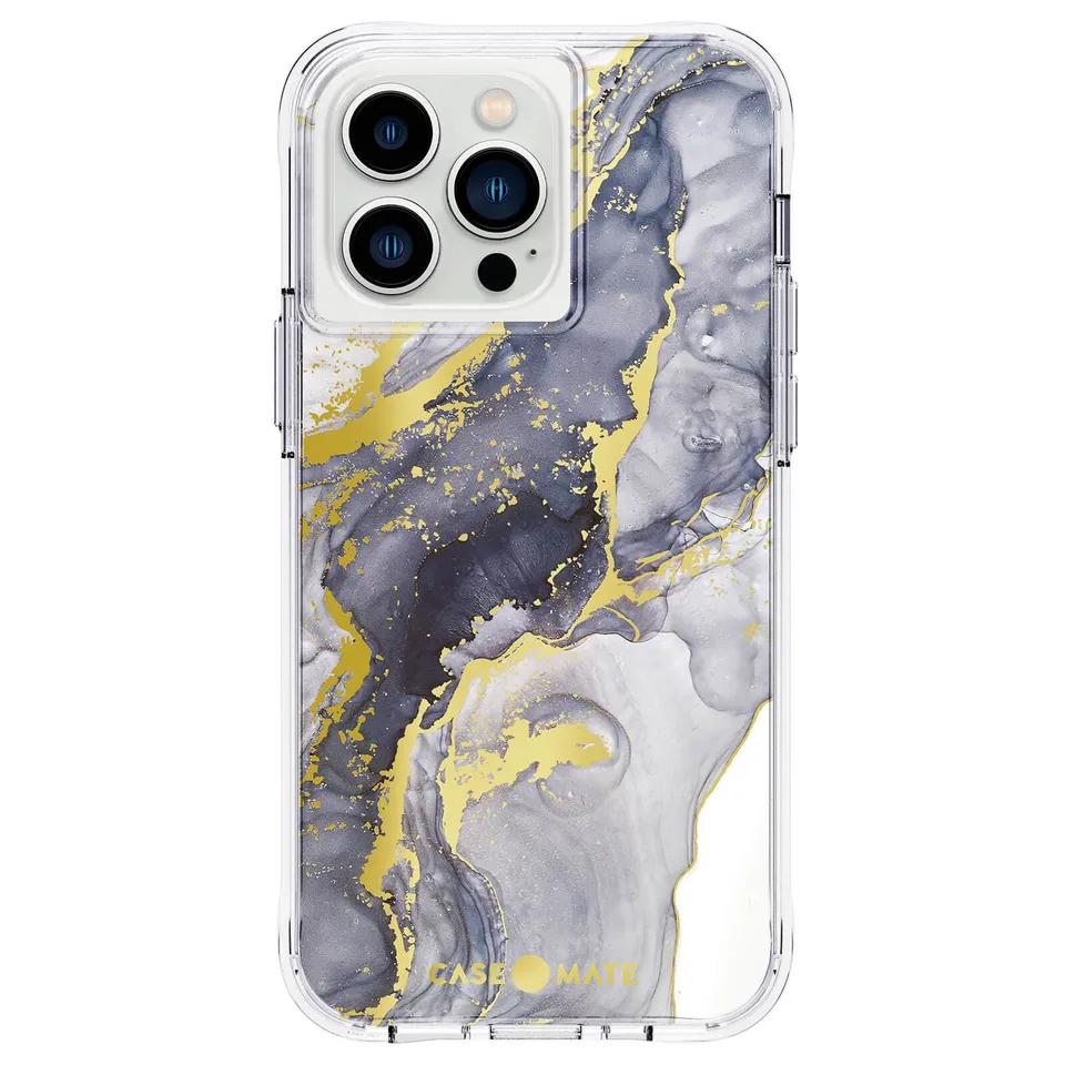 CASE-MATE Phone Cases Navy Marble coque iPhone 13 Pro bleu antichoc