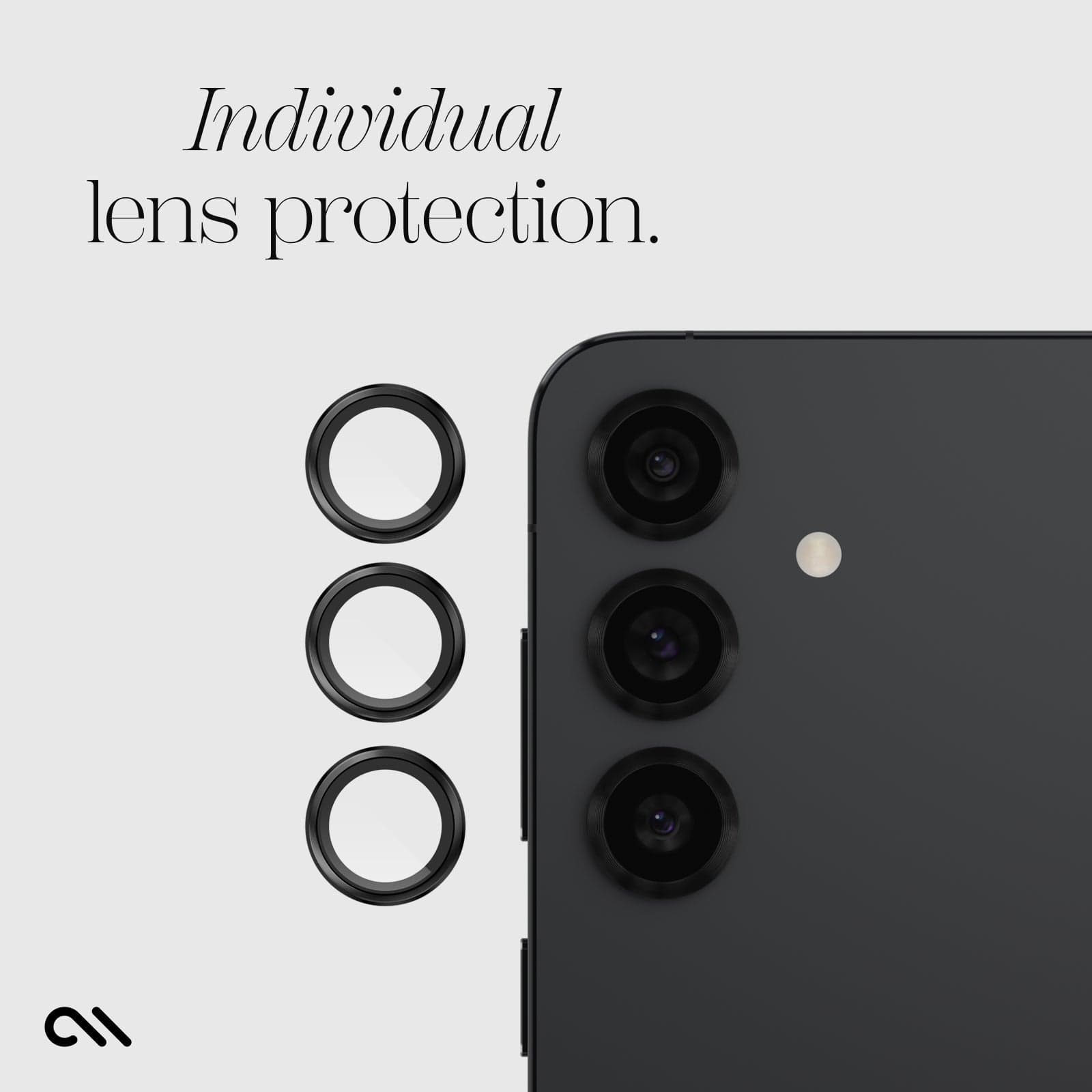 CASE-MATE Lens Protectors Camera Lens Protector protection caméra Galaxy S25+ noir