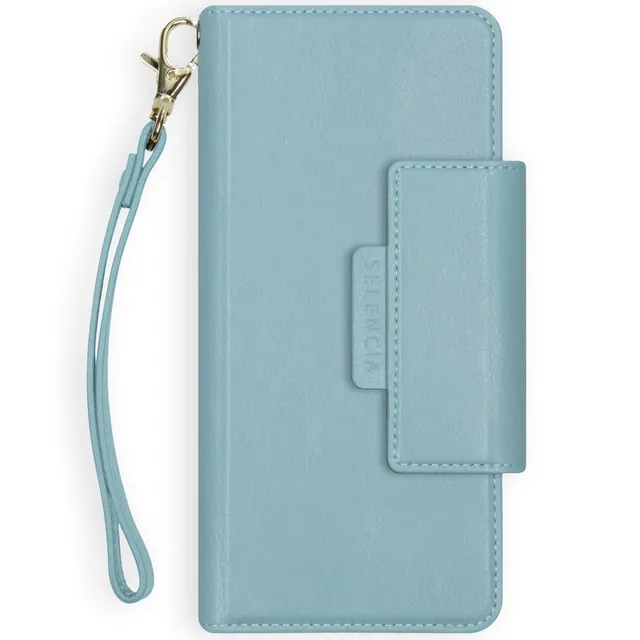 SELENCIA Étui à rabat Surya iPhone SE 2020/8/7/6 bleu 4 cartes RFID