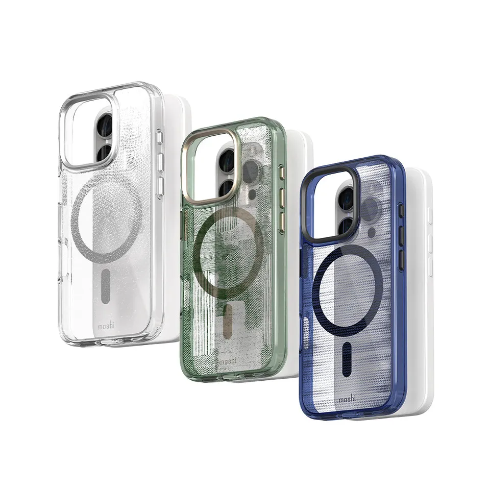 MOSHI Cases iGlaze Transparent Hardshell Case (MagSafe) coque iPhone 16 Pro Mist White