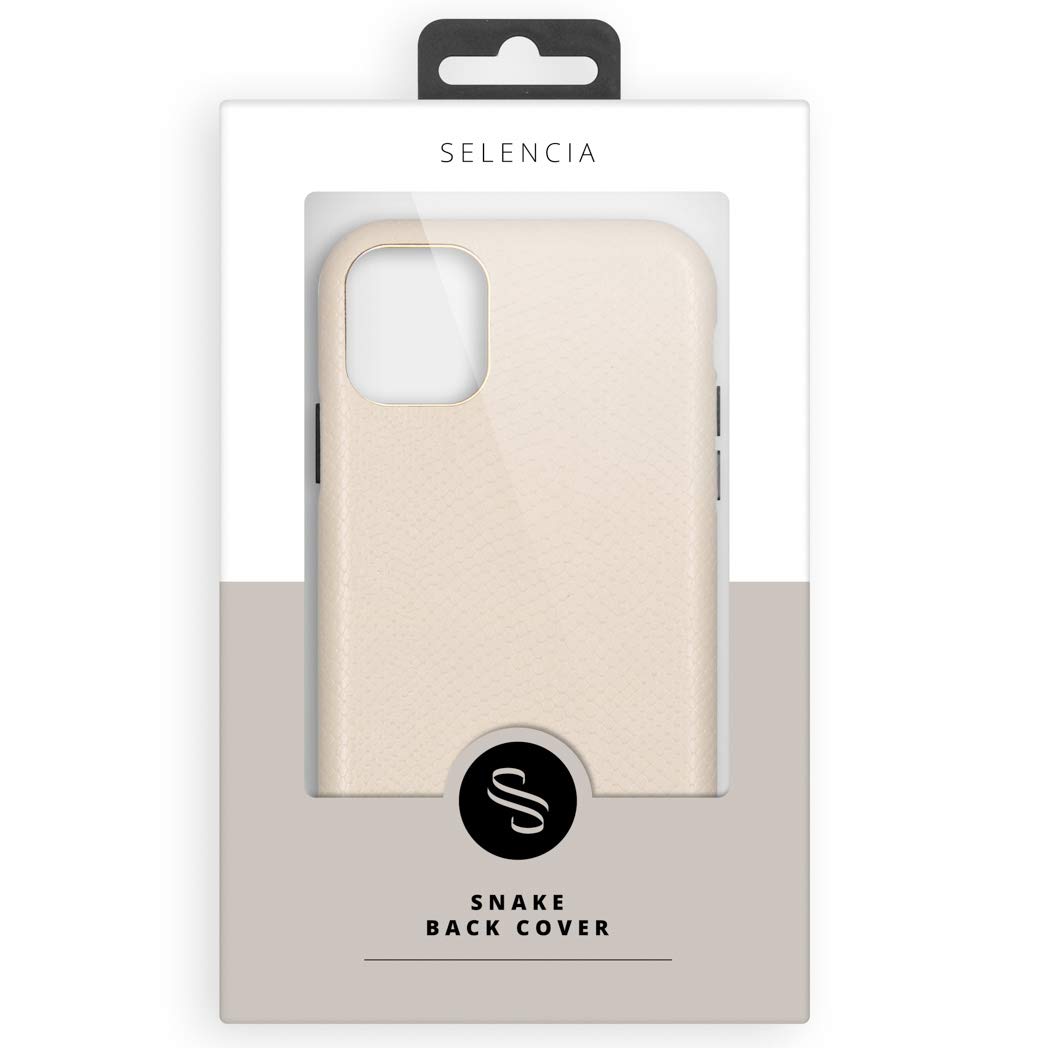 SELENCIA Gaia coque iPhone 11 blanche aspect serpent
